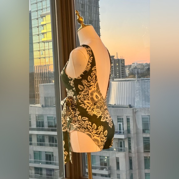 🆕 ZIMMERMANN 🧿 NWT Separates Floral Wrap Tie 1PC - Khaki/Cream - Sz 2 US6/8 - Picture 6 of 15